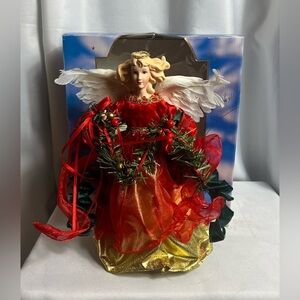 1996 Holiday Workshop 12” Christmas Angel Tree Topper with Box Collectible